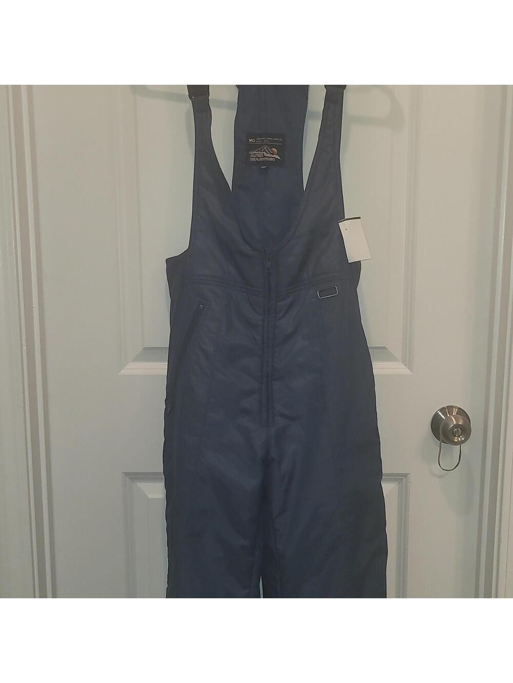 Ski Wear Alpine Reflections Blue Mens S Ski Bibs Snow Pants Overalls Vintage 80s